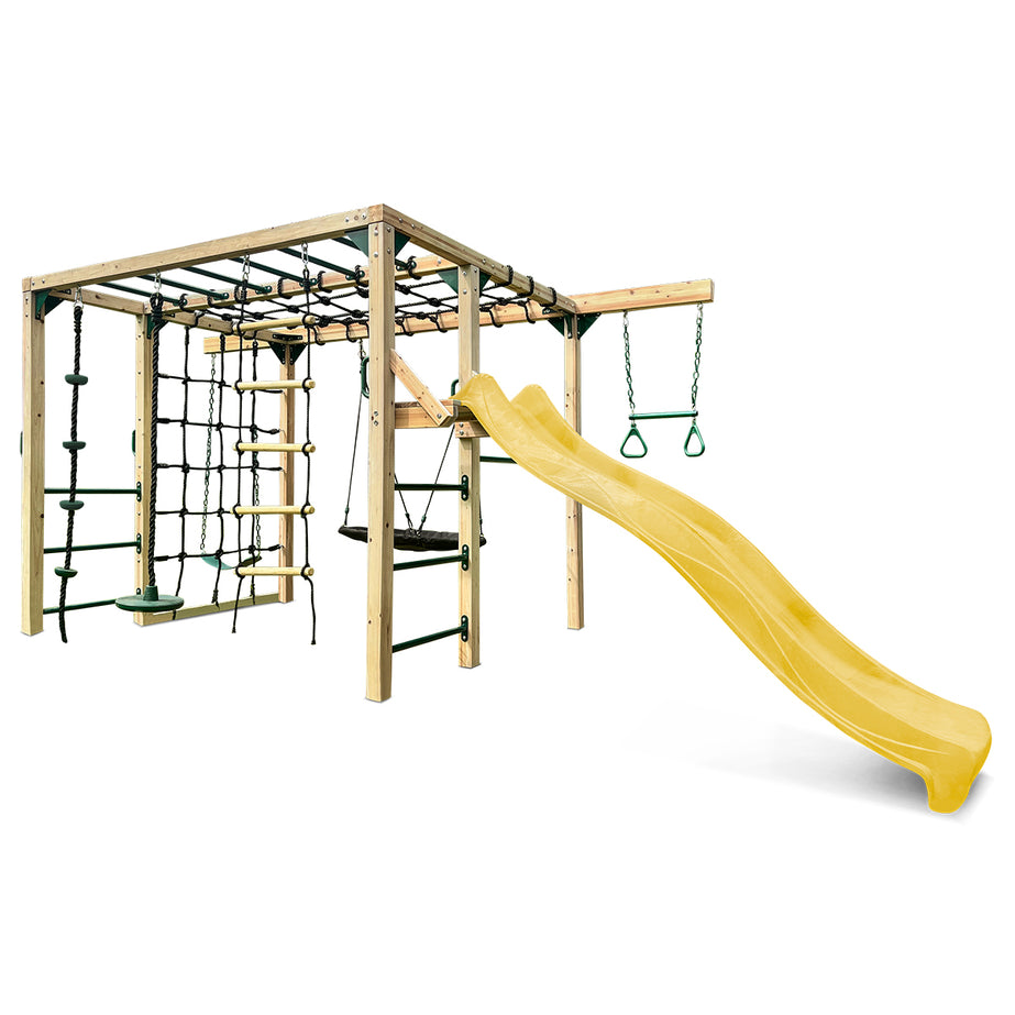 Orangutan Climbing Cube Jungle Gym All-in-One Play Centre (Yellow Slide)