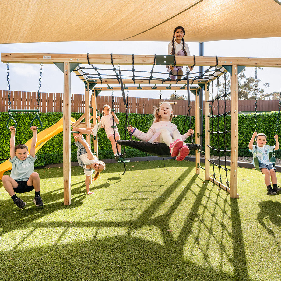 Orangutan Climbing Cube Jungle Gym All-in-One Play Centre (Yellow Slide)