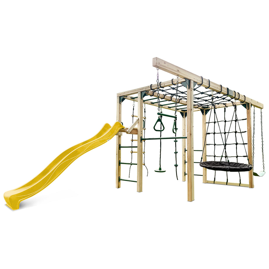 Orangutan Climbing Cube Jungle Gym All-in-One Play Centre (Yellow Slide)