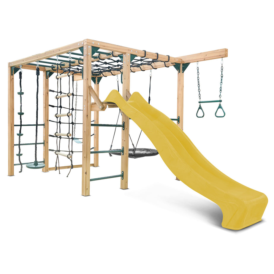 Orangutan Climbing Cube Jungle Gym All-in-One Play Centre (Yellow Slide)