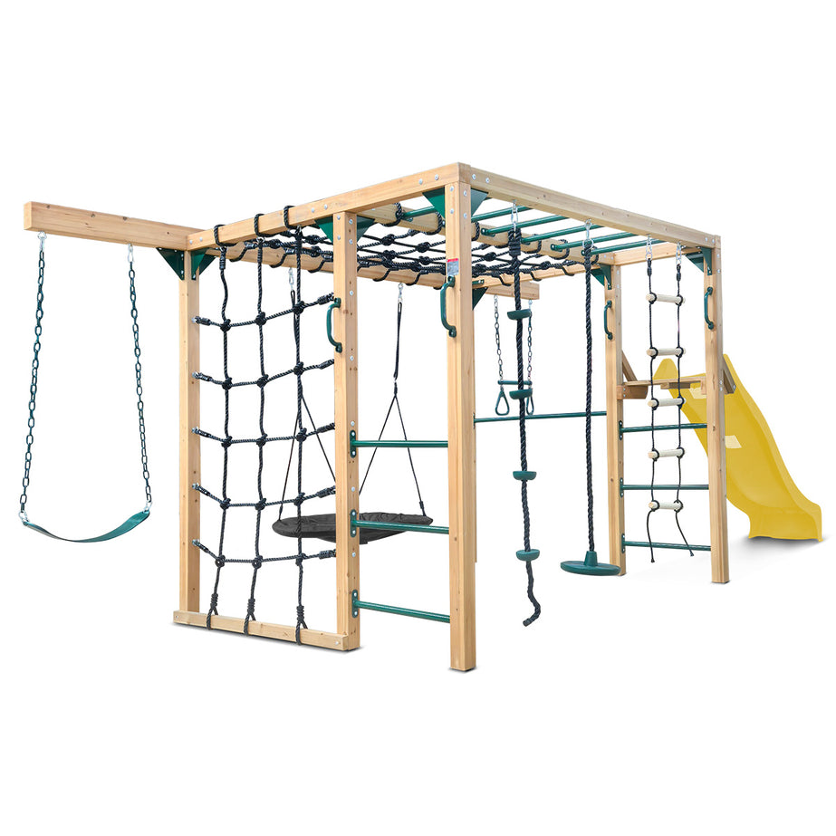 Orangutan Climbing Cube Jungle Gym All-in-One Play Centre (Yellow Slide)