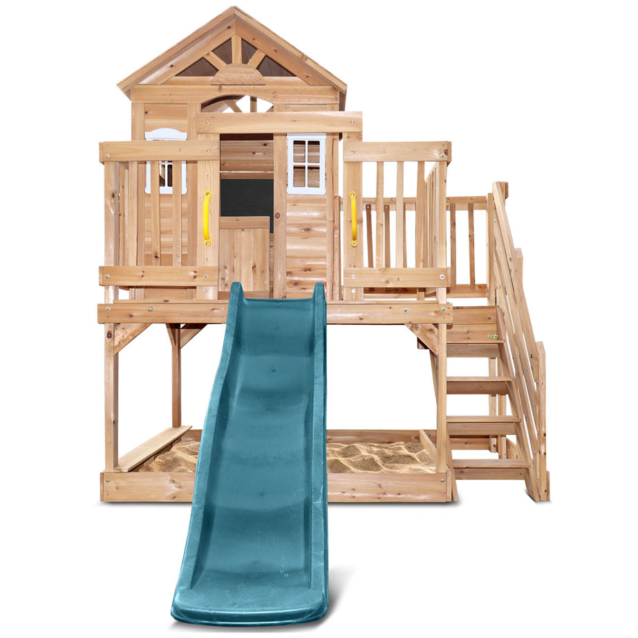 Silverton Cubby House with 1.8m Green Slide