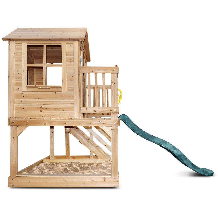 Silverton Cubby House with 1.8m Green Slide