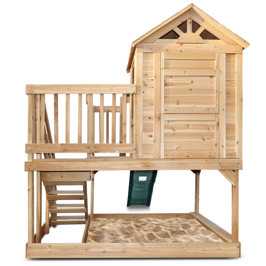 Silverton Cubby House with 1.8m Green Slide