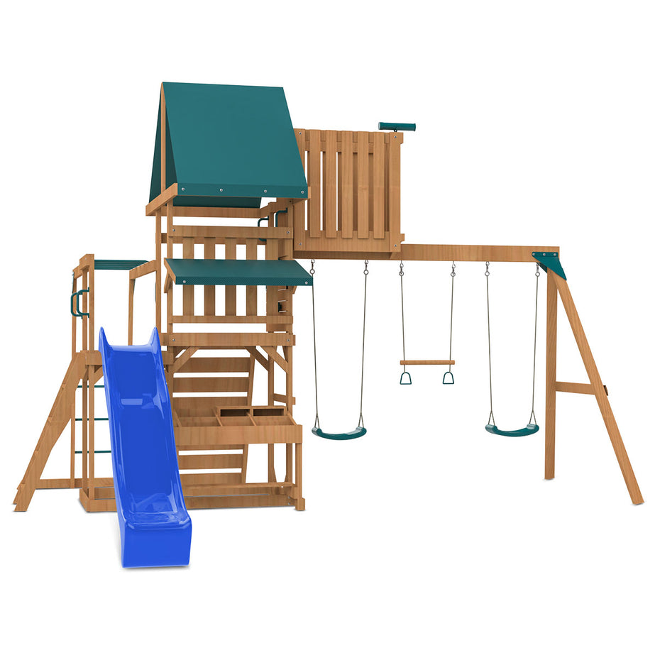 Walton Play Centre & Swing Set (Blue Slide)