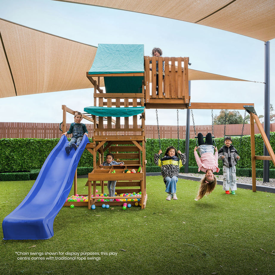 Walton Play Centre & Swing Set (Blue Slide)