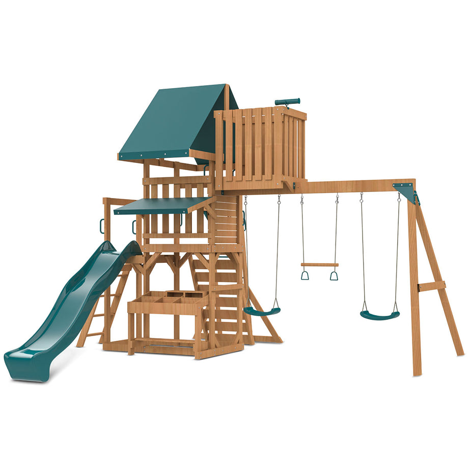 Walton Play Centre & Swing Set (Green Slide)