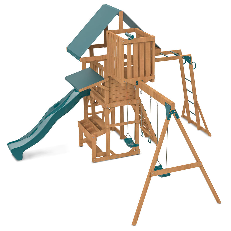 Walton Play Centre Set with 2.2m Green Slide