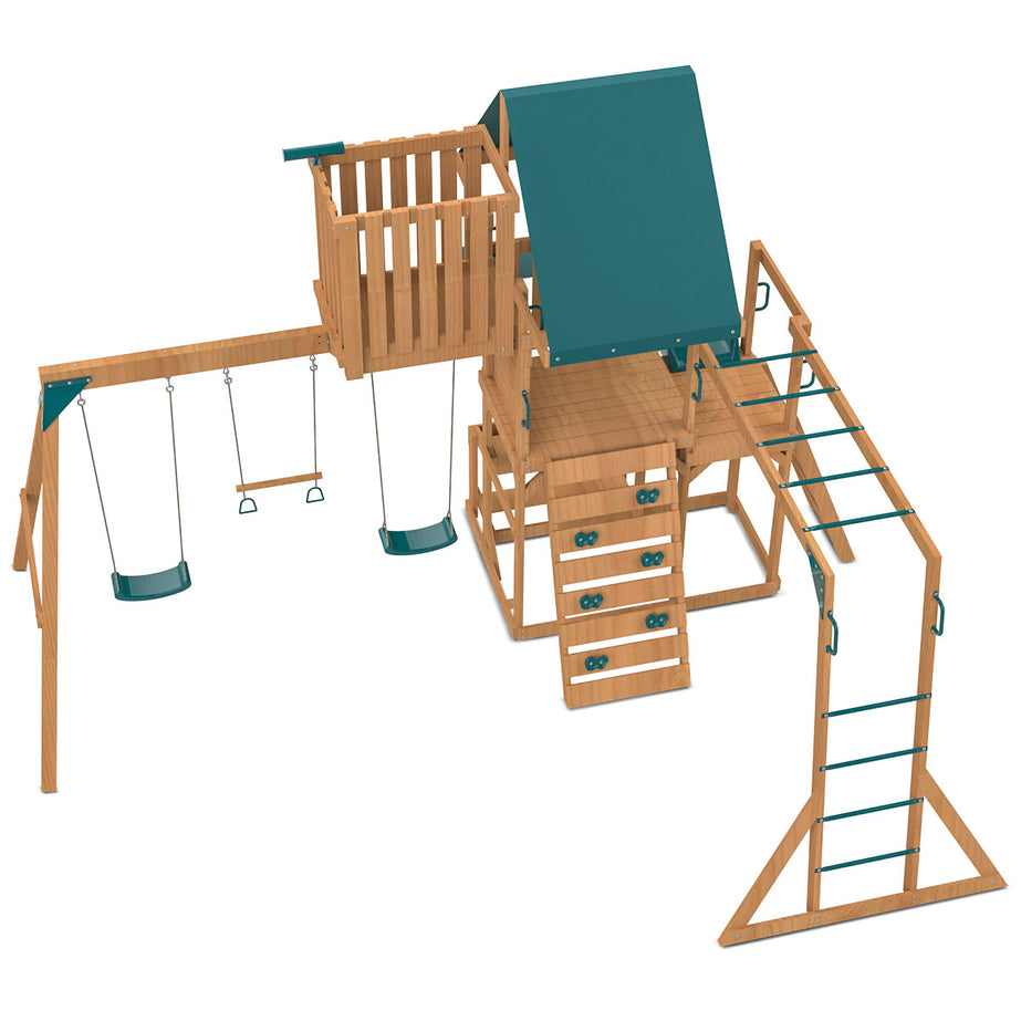 Walton Play Centre Set with 2.2m Green Slide