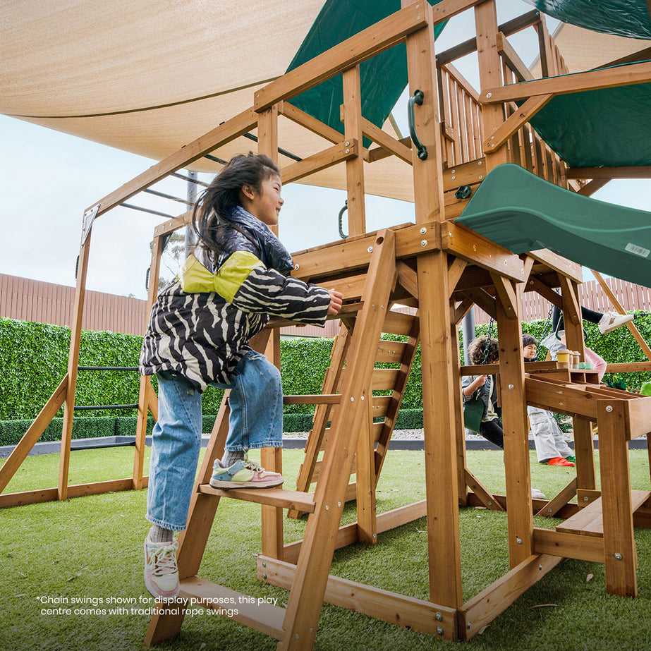 Walton Play Centre & Swing Set (Green Slide)