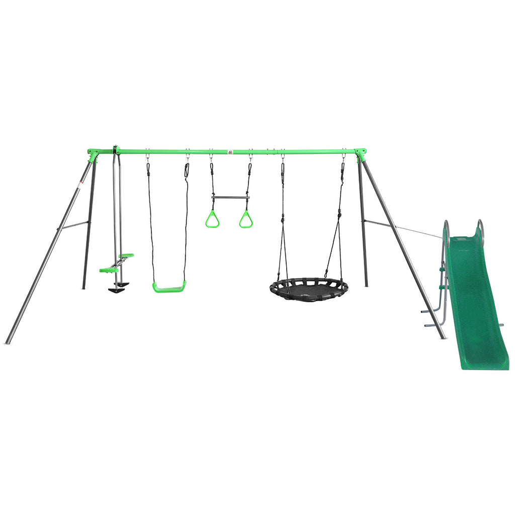 Lynx Metal Swing Set with Slide