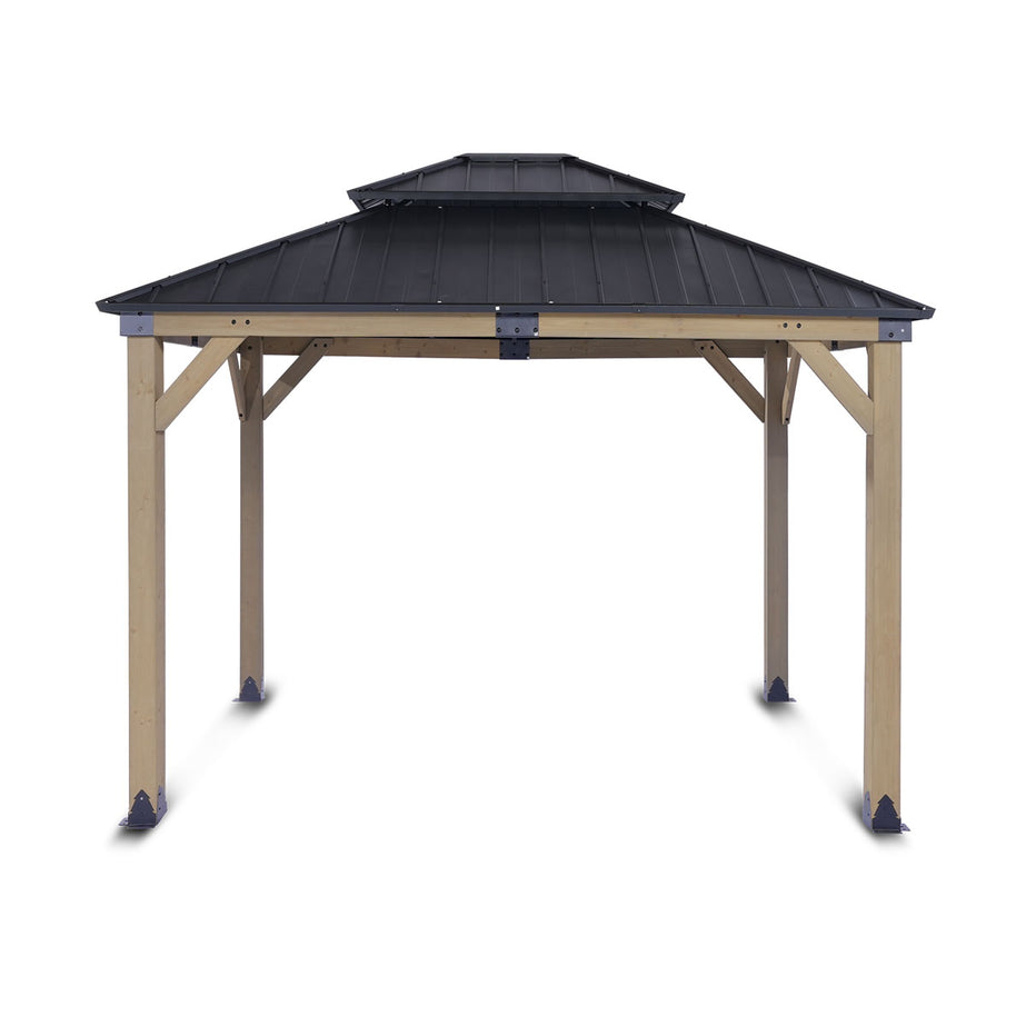 Yardtopia Maryborough 3m x 3m Timber & Steel Double Hip Roof Gazebo