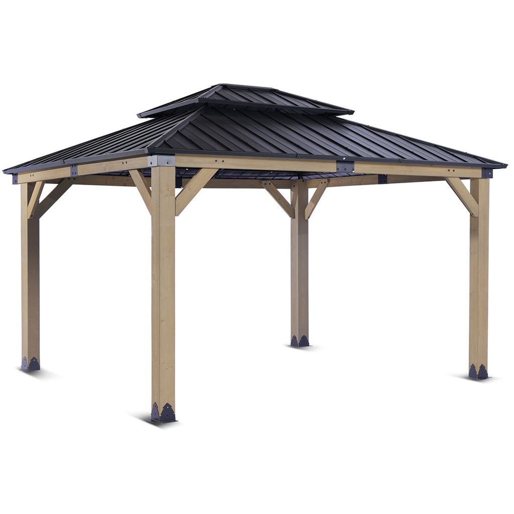 Yardtopia Maryborough 3.6m x 3m Timber & Steel Double Hip Roof Gazebo