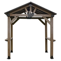 Yardtopia Oslo 2.4m x 1.8m BBQ/Grill Timber & Steel Gable Roof Gazebo