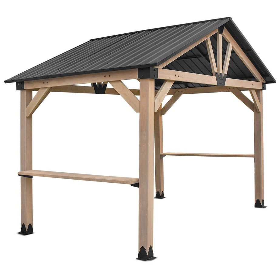 Yardtopia Oslo XL 3.6m x 2.4m BBQ/Grill Timber & Steel Gable Roof Gazebo