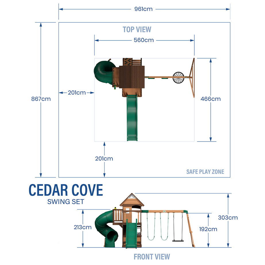 Backyard Discovery Cedar Cove Swing & Play Set