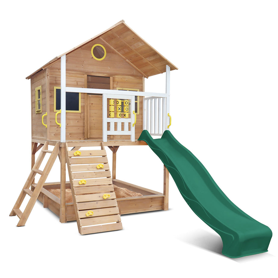 Warrigal Cubby House with Green Slide