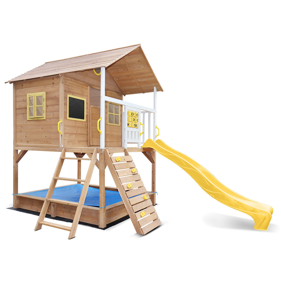 Warrigal Cubby House with Yellow Slide