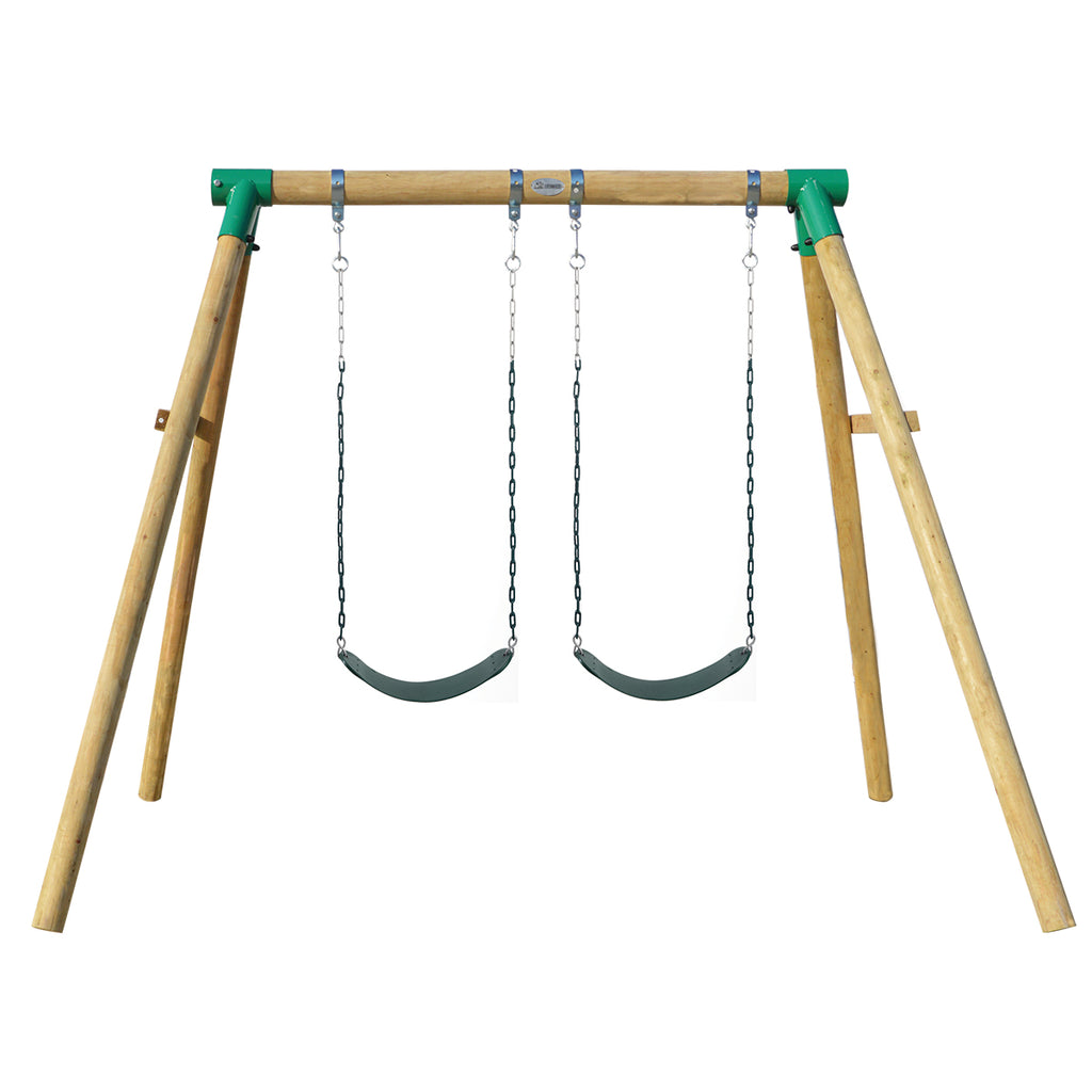 Lifespan Kids Amber 3 2-station Timber Swing Set With Belt Swings