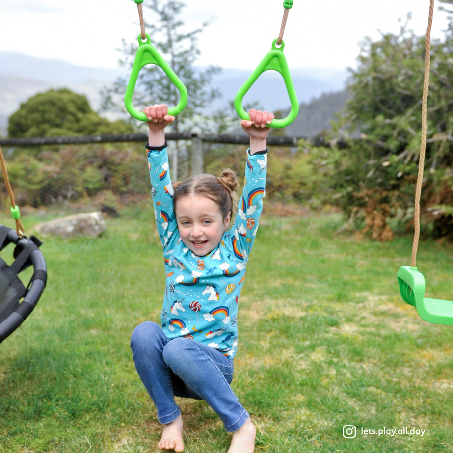 Lynx Metal Swing Set with Slide